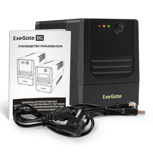 ���� ������ ��� ExeGate Power NB-850.LED.AVR.4C13.USB (850VA/510W, LED, AVR, 4*C13, USB, ������� 12V 9Ah) ������ ��������-�������� ������������
