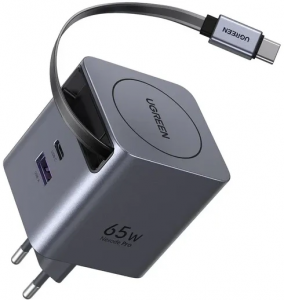 �������� ���������� UGREEN X615 65W GaN � ��������� ������� USB-C&USB-A ����� ������