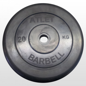 ���� ������ ���� ��� ������ MB Barbell Atlet (26 ��, 20 ��), Black ��������-�������� ������������