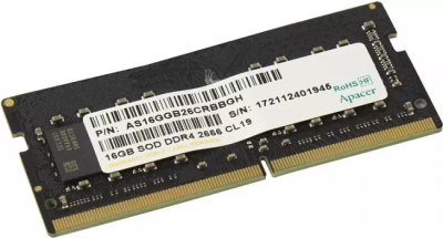 ����������� ������ Apacer DDR4 16GB 2666MHz (AS16GGB26CRBBGH) ������, SO-DIMM (PC4-21300) CL19 1.2V