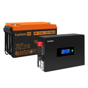 ���� ������ ��� EX295993RUS + ������� 65A� EX282982RUS 1�� ExeGate IdealSine SR-1000.LCD.2SH ��������-�������� ������������