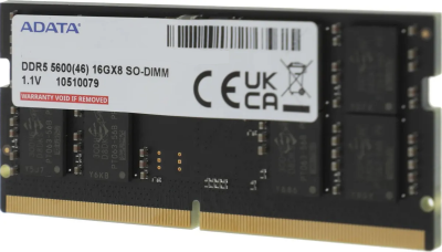 ����������� ������ ADATA DDR5 SO-DIMM 16GB 5600��� (AD5S560016G-B) ������