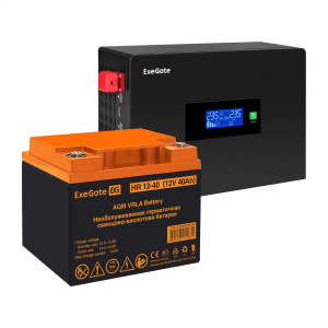���� ������ �������� ��� ExeGate EX295993RUS + ������� 40A� EX282979RUS 1�� IdealSine SR-1000.LCD.2SH ��������-�������� ������������