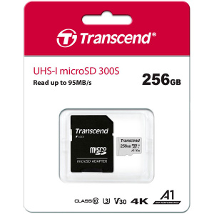 ���� ������ ����� ������ Transcend 256Gb (TS256GUSD300S-A) A1, TLC ��������-�������� ������������