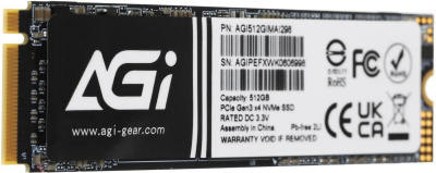 SSD-���������� AGI M.2 512Gb AI298 Client SSD PCIe Gen3x4 with NVMe AGI512GIMAI298, ������