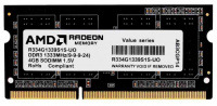 ����������� ������ AMD DDR3 SO-DIMM 4GB 1333MHz R3 Value R334G1339S1S-UO, black