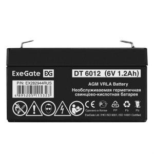���� ������ �������������� ������� ExeGate DT 6012 EX282944RUS (6V 1.2Ah), ������ F1 ������ ��������-�������� ������������