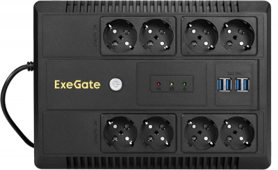 ���� ������ ��� ExeGate NEO NNB-650.LED.AVR.8SH.CH (EX295011RUS) ������, 650VA/390W, LED, AVR, 8*Schuko, 4*USB-����� ��� ������� ��������-�������� ������������