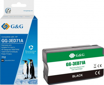 ���� ������ �������� �������� G&G GG-3ED71A 712 ������ (80��) ��� HP DesignJet ��������-�������� ������������