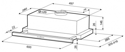 ������� ������������ Krona Kamilla 600 inox slim (2 ������)