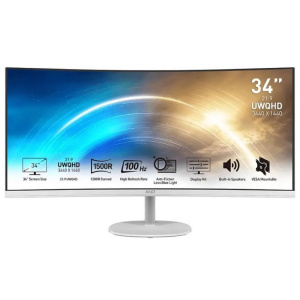 ���� ������ ������� MSI Pro MP341CQW 34", white ��������-�������� ������������