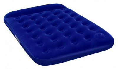 ���� ������ ������-������� Bestway Flocked Air Bed Double, blue ��������-�������� ������������