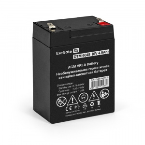 ���� ������ �������������� ������� ExeGate DTM 6045 (6V 4.5Ah, ������ F1) ��������-�������� ������������