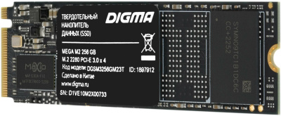 SSD-���������� Digma 256Gb PCI-E 3.0 x4 DGSM3256GM23T