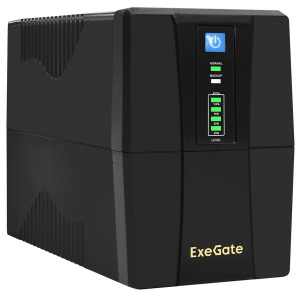 ���� ������ ���� �������������� ������� ExeGate SpecialPro UNB-600.LED.AVR.4C13.RJ.USB 600VA/360W, LED, AVR, 4[C13, RJ45/11 black ��������-�������� ������������