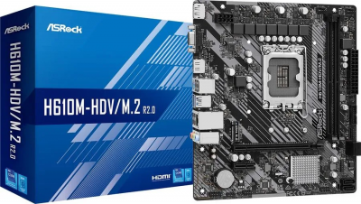 ����������� ����� Asrock H610M-HDV/M.2 R2.0 Soc-1700 Intel H610 2xDDR4 mATX VGA/HDMI/DP