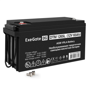 ���� ������ �������������� ������� ExeGate DTM 1265L EX297558RUS (12V 65Ah, ���� �6) ��������-�������� ������������