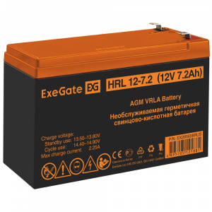 ���� ������ �������������� ������� Exegate EX285658RU HRL 12-7.2 12V, 7.2Ah ��������-�������� ������������