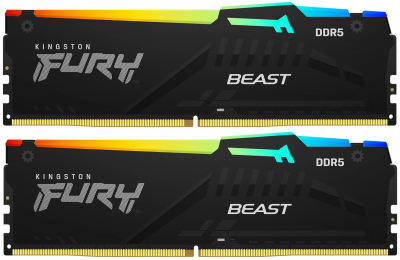����������� ������ Kingston 64Gb DDR 5 5600Mhz FURY Beast RGB (KF556C40BBA-64) ������