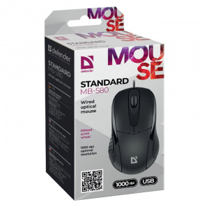 ���� ���� Defender Standard MB-580 USB black ��������-�������� ������������