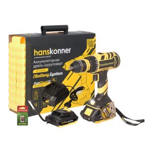 ���������� �������������� Hanskonner HCD1865C 1BatterySystem 2 ��� black-yellow