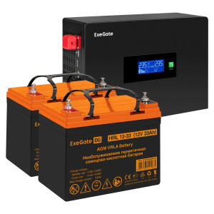 ���� ������ �������� ��� ExeGate EX295994RUS + ������� 33A� EX285664RUS 2�� IdealSine SR-1500.LCD.2SH ��������-�������� ������������