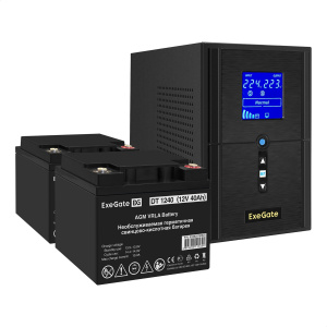 ���� ������ ��� ExeGate EX295987RUS + ������� 40A� EX282976RUS 2�� SineTower SZ-1000.LCD.AVR.2SH.1C13.U ��������-�������� ������������