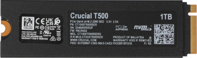 SSD-���������� Crucial T500 1��, M.2 2280, PCIe 4.0 x4, NVMe, M.2 ������