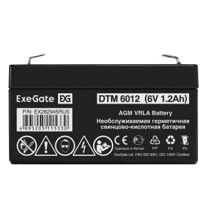 ���� ������ �������������� ������� ExeGate EX282945RUS DTM 6012 (6V 1.2Ah, ������ F1), ������ ��������-�������� ������������