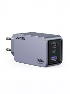 �������� ���������� UGREEN Nexode Pro 100W USB-A+2*USB-C GaN Fast Charger, Space Gray