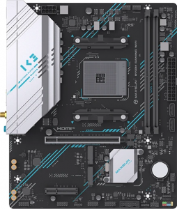 ����������� ����� Maxsun MS-B550M GAMING WIFI ������, AM4, mATX, 2*DDR4, VGA/HDMI, 2*SATA3, 2*M.2