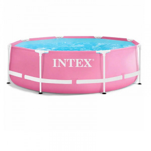 ���� ������ ������� ��������� Intex 28290, Pink Metal Frame 244�76��, 2843� ��������-�������� ������������
