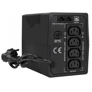 ���� ������ ���� �������������� ������� ExeGate SpecialPro UNB-600.LED.AVR.4C13.RJ.USB 600VA/360W, LED, AVR, 4[C13, RJ45/11 black ��������-�������� ������������