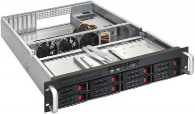 ������ ��������� ExeGate Pro 2U550-HS08 (RM 19", �=2U, �=550, �� 1U-800ADS, 8xHotSwap, USB)