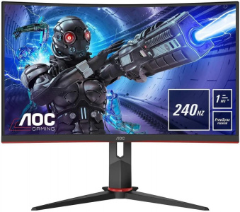���� ������ ������� AOC 31,5" C32G2ZE/BK, 16:9, VA, FHD, 4ms, 240Hz, 300cd, HDMI, DP ��������-�������� ������������
